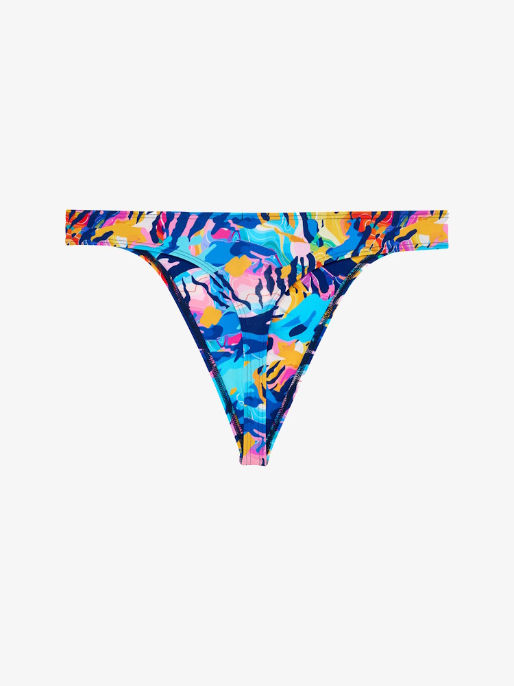 Hom Funky Styles G String 403013 P0PF Turquoise Print 2