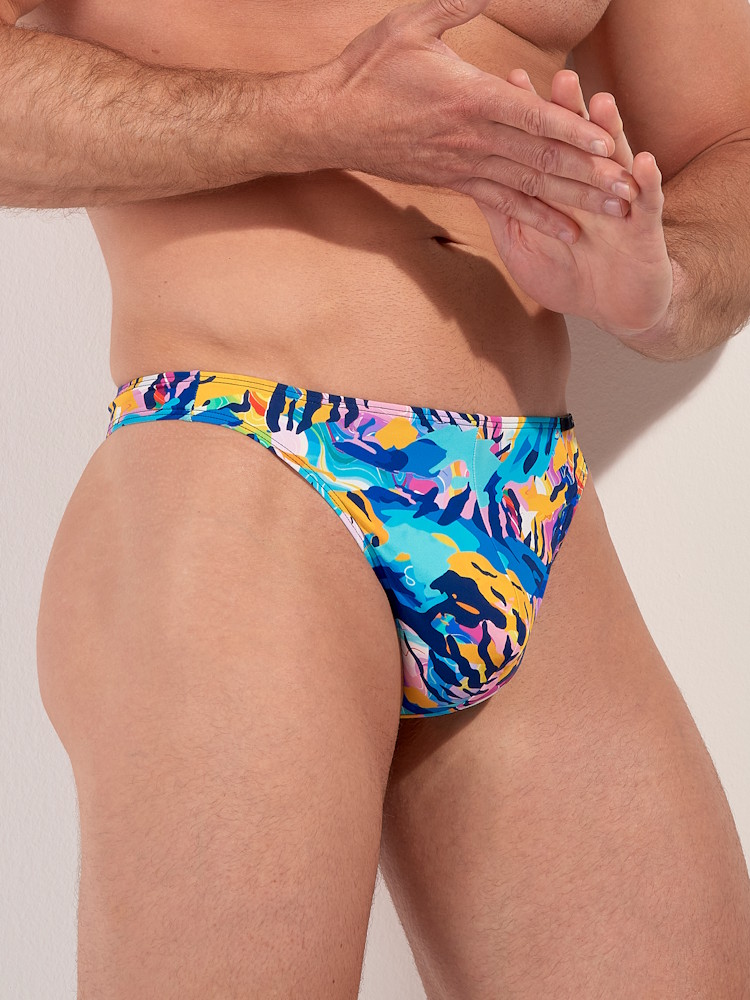 Hom Funky Styles G String 403013 P0PF Turquoise Print 3