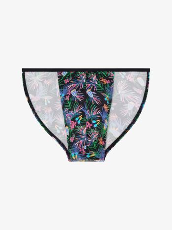 Hom Funky Styles Tanga Briefs 403014 P004 Black Print 1