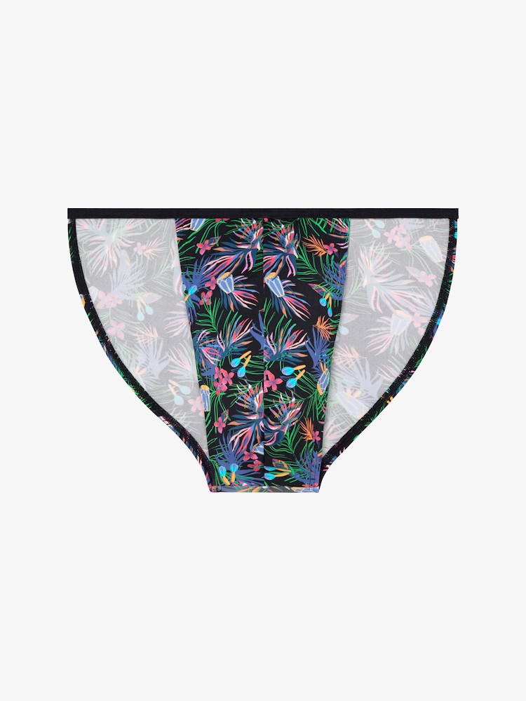 Hom Funky Styles Tanga Briefs 403014 P004 Black Print 1