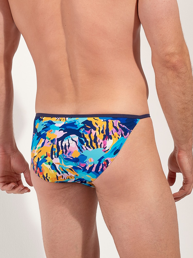 Hom Funky Styles Tanga Briefs 403014 P0PF Turquoise Print 5