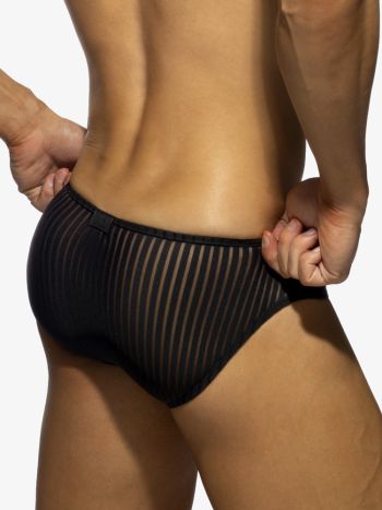 Addicted Ad1412 Black Stripe Bikini Brief Black 4