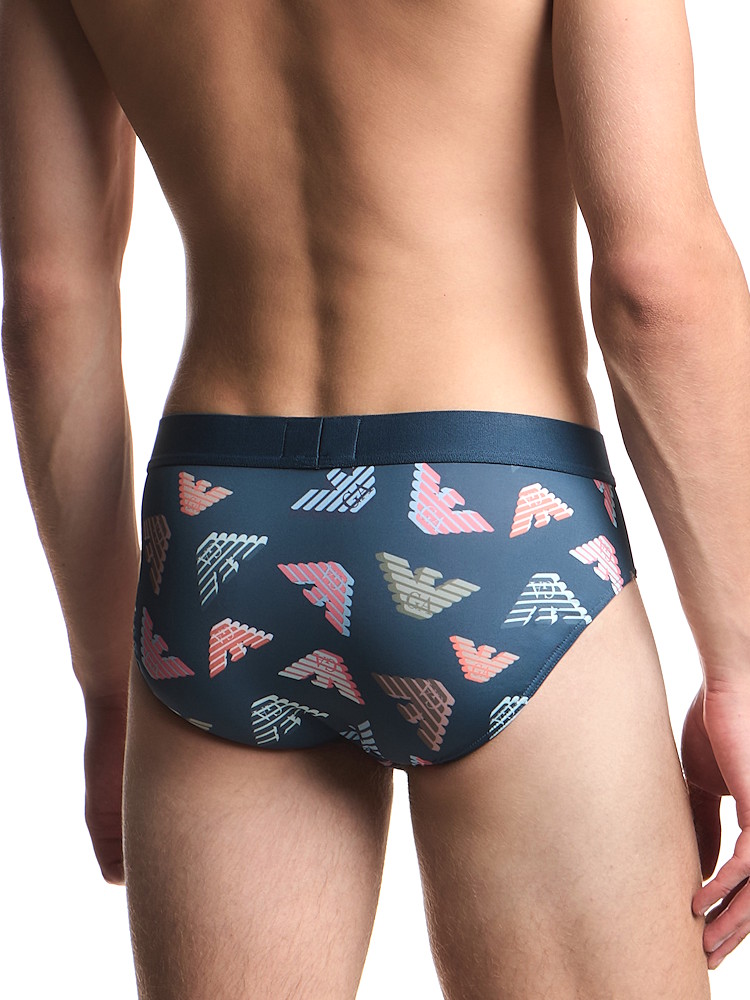 Emporio Armani Microfiber Logo Brief Em000229 Light Blue 3