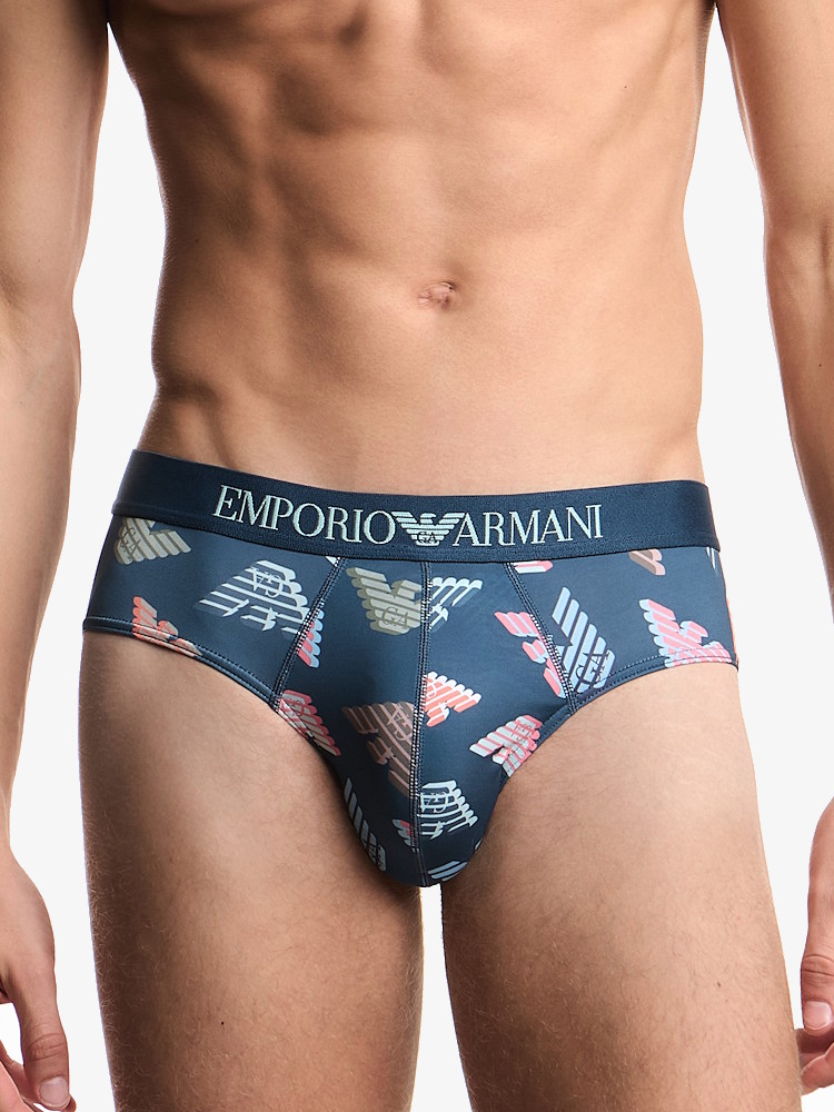 Emporio Armani Microfiber Logo Brief Em000229 Light Blue 5