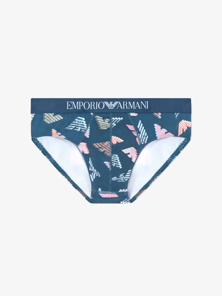 Emporio Armani Microfiber Logo Brief Em000229 Light Blue 6