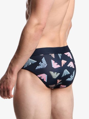 Emporio Armani Microfiber Logo Brief Em000229 Navy 3