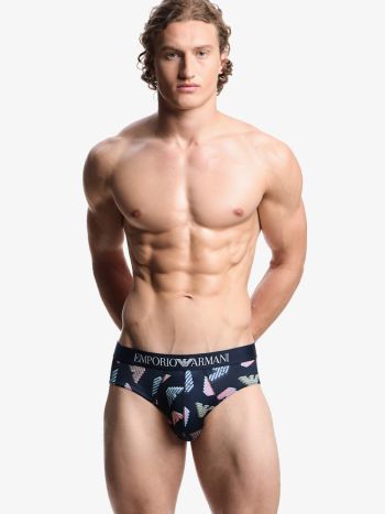 Emporio Armani Microfiber Logo Brief Em000229 Navy 4