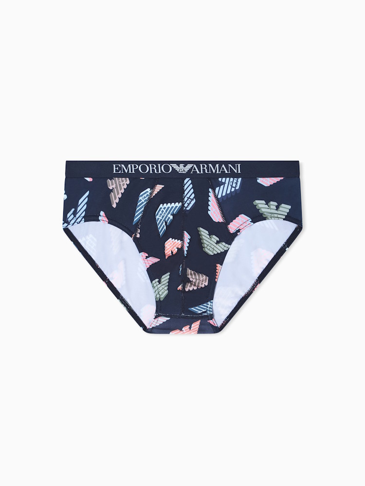 Emporio Armani Microfiber Logo Brief Em000229 Navy 6