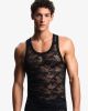 Emporio Armani Underwear All Over Eagle Lace Tank Top Em002156 Black 4