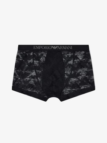 Emporio Armani Underwear All Over Eagle Lace Trunk Em000232 Black 6
