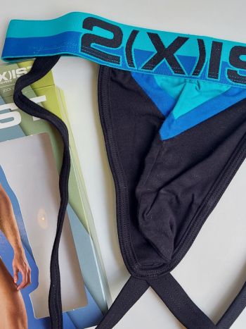 2xist Chevron Jockstrap Black 2