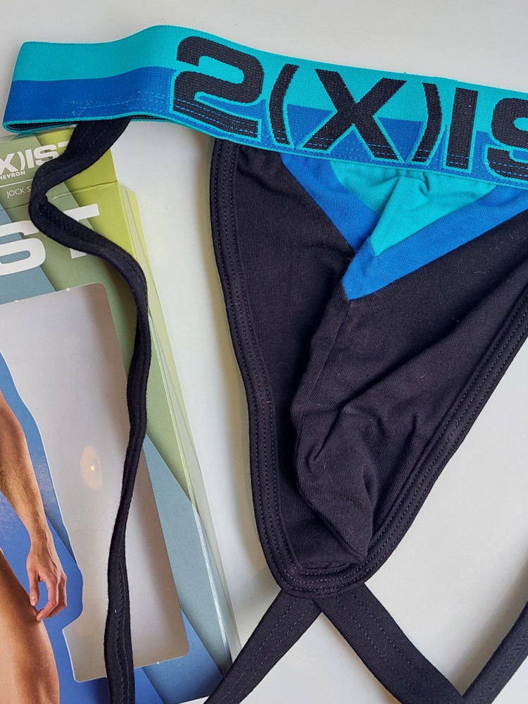 2xist Chevron Jockstrap Black 2