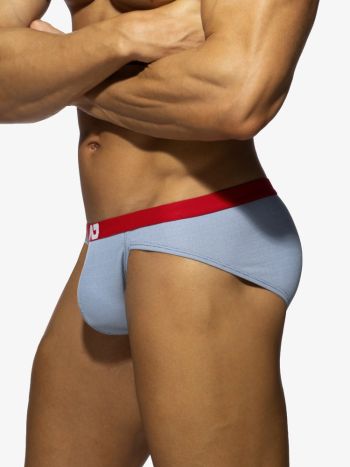 Addicted Ad1417 Pique Jeans Bikini Brief Royal Blue 4
