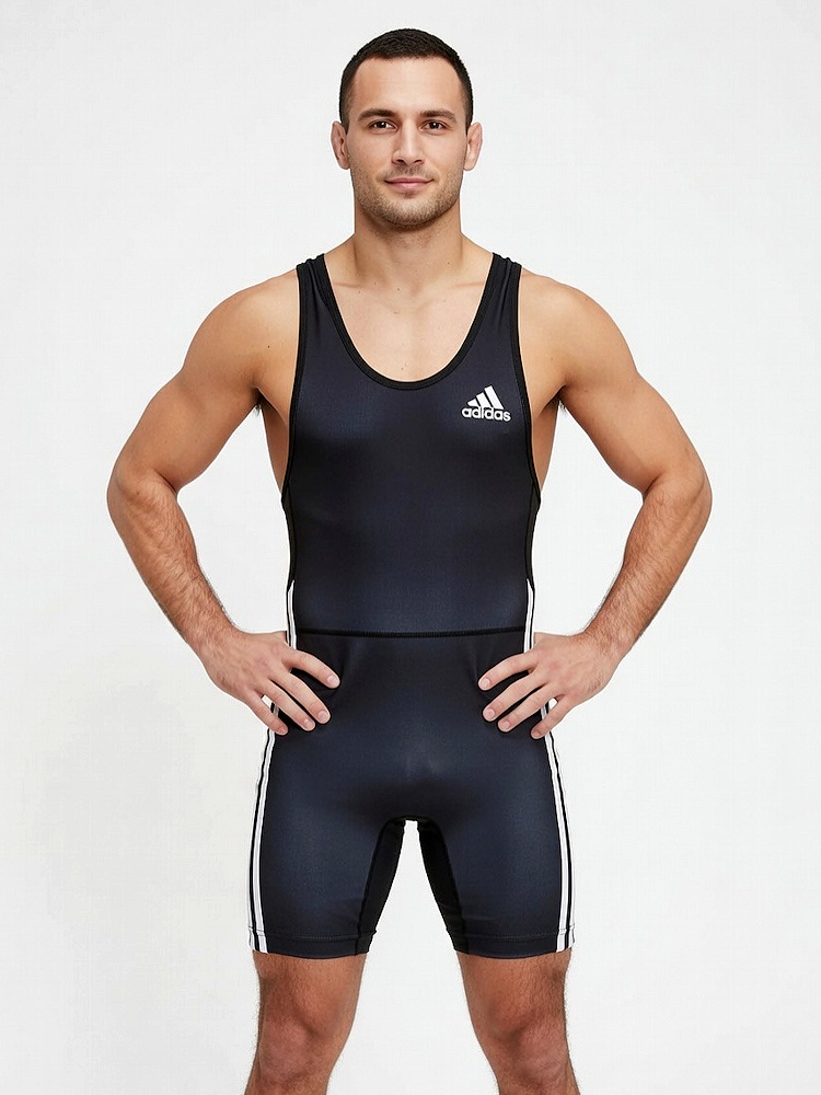 Adidas Wrestling Singlet Black 3