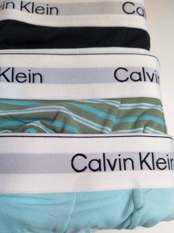 Calvin Klein 3 Pack Hip Brief Cotton Stretch Lv00nb4388 40m Pulse Stripe 4