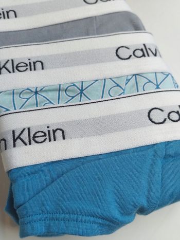 Calvin Klein 3 Pack Hip Brief Cotton Stretch Lv00nb4388 40n Misty Grey 2