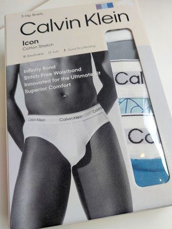 Calvin Klein 3 Pack Hip Brief Cotton Stretch Lv00nb4388 40n Misty Grey 4