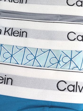 Calvin Klein 3 Pack Icon Cotton Stretch Low Rise Trunk Lv00nb4389 40n Misty Grey 3