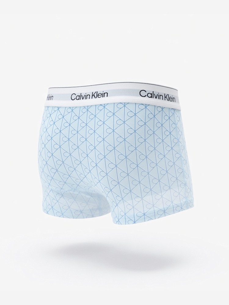 Calvin Klein 3 Pack Icon Cotton Stretch Low Rise Trunk Lv00nb4389 40n Misty Grey 6