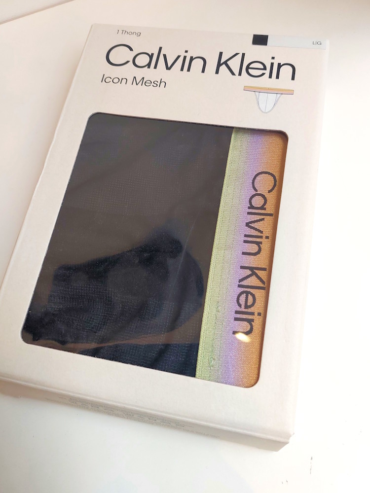 Calvin Klein Icon Mesh Thong Lv00nb4593 Ub1 Black 4