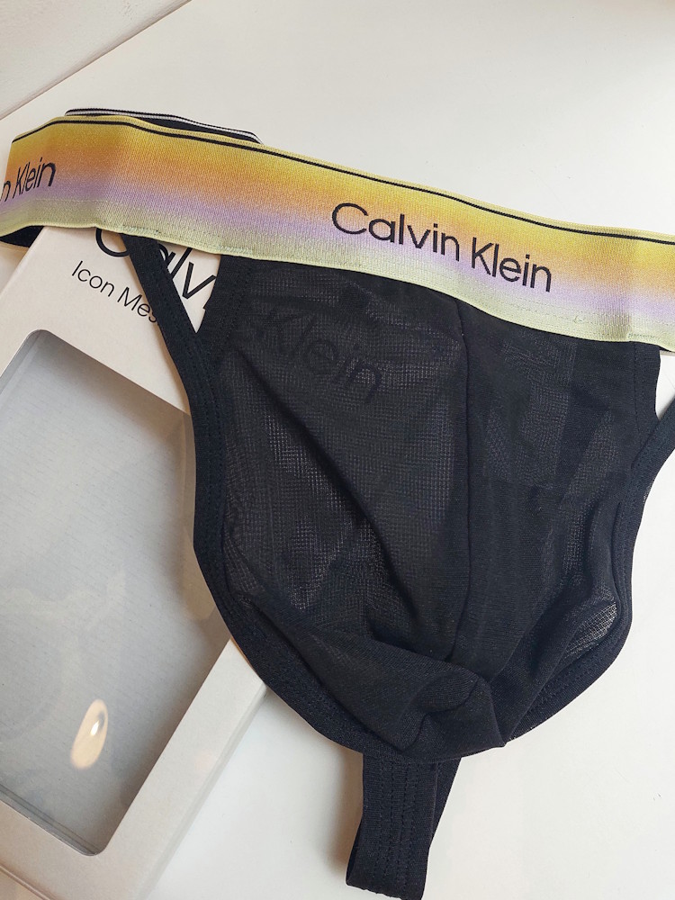 Calvin Klein Icon Mesh Thong Lv00nb4593 Ub1 Black 5