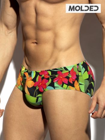 Es Collection Un663 Bold Flowers Brief Black 2