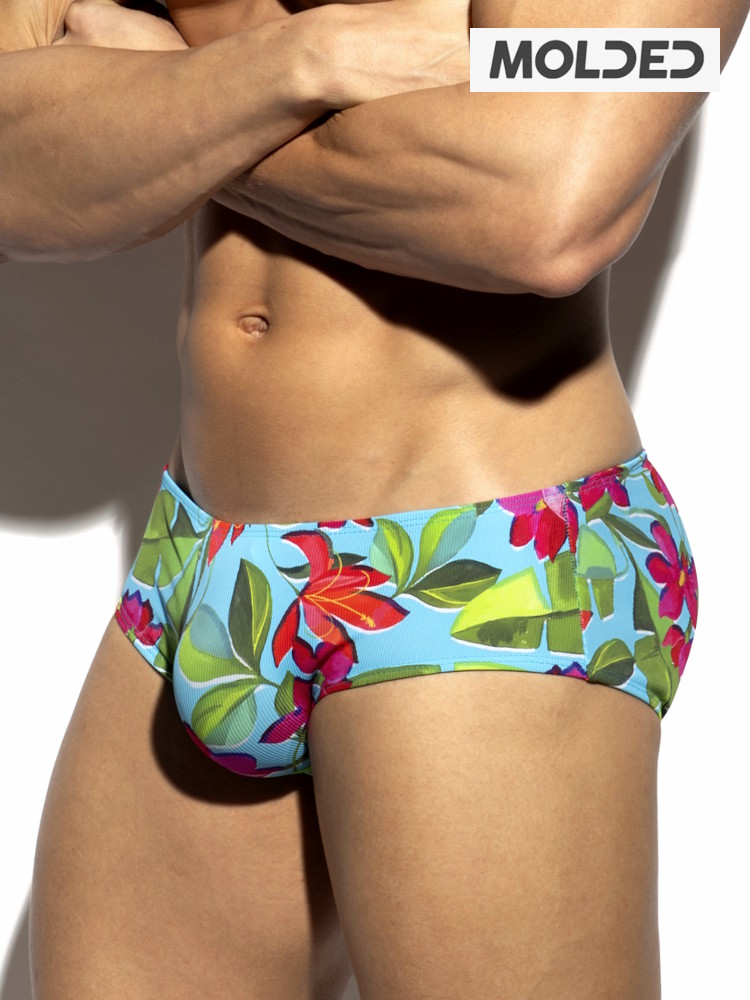Es Collection Un663 Bold Flowers Brief Turquoise 2