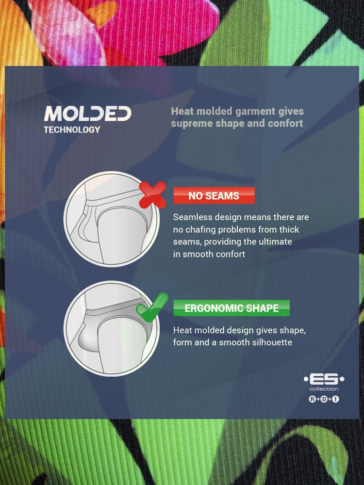 Es Collection Un664 Bold Flowers Thong Black 1