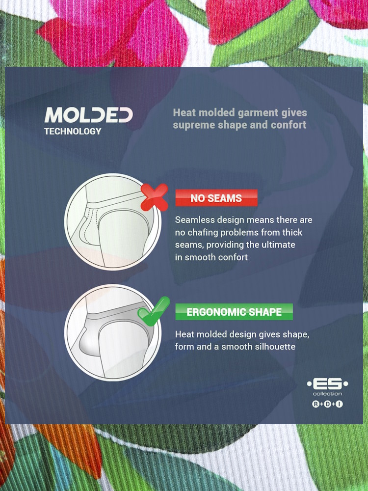 Es Collection Un664 Bold Flowers Thong White 1