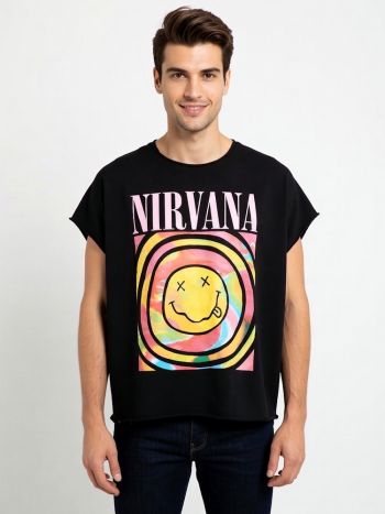Nirvana Cropped Sweatshirt Black 1