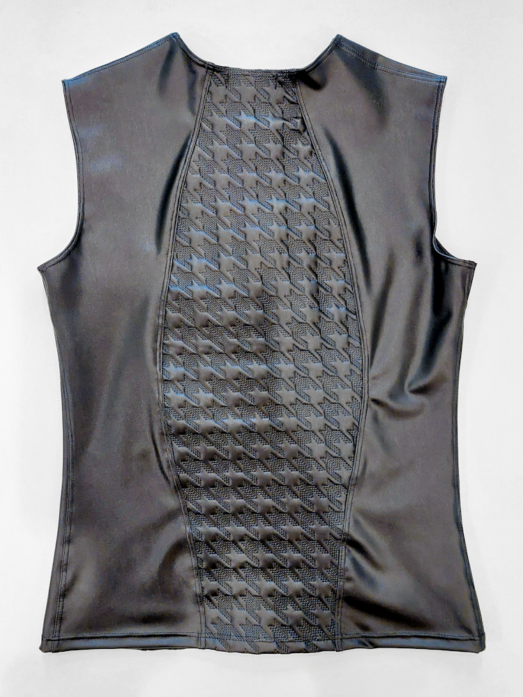 Peter Domenie Fetish Vest Quilted Houndstooth Black 5