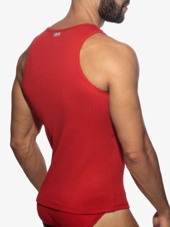 Addicted Ad1378 Puff Tank Top Red 3