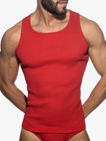 Addicted Ad1378 Puff Tank Top Red 4