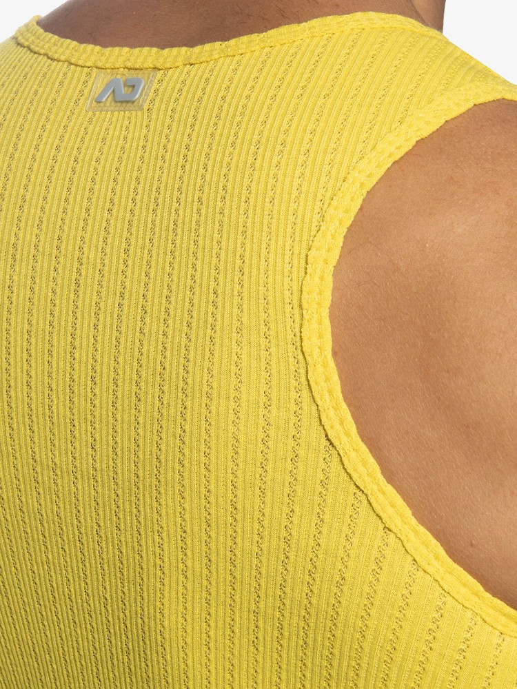 Addicted Ad1378 Puff Tank Top Yellow 3