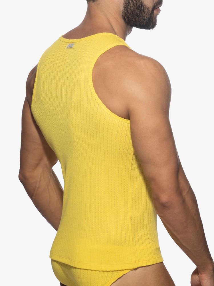 Addicted Ad1378 Puff Tank Top Yellow 5