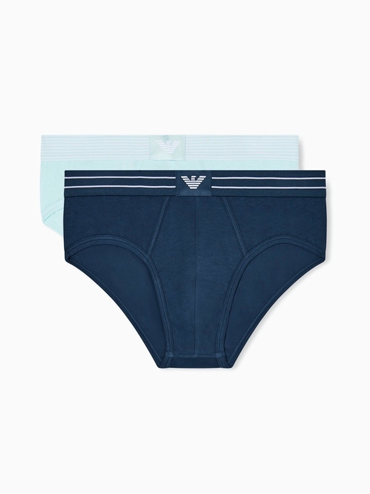 Emporio Armani Brief 2 Pack Em000401 Af18884 Navy Mint 5