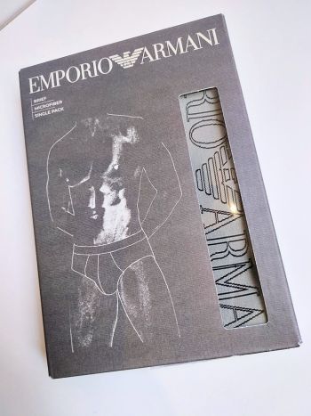 Emporio Armani Microfiber Mesh Brief Em000230 Af19057 Steel 1