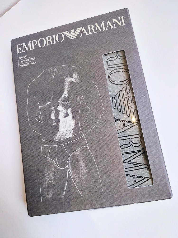 Emporio Armani Microfiber Mesh Brief Em000230 Af19057 Steel 1