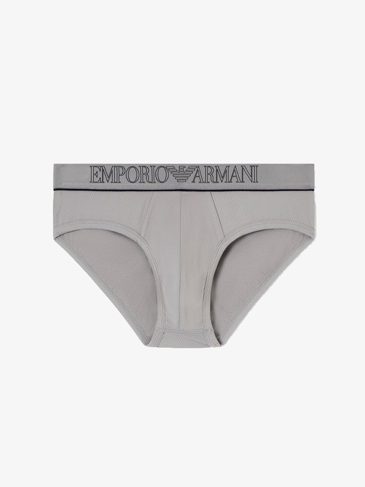 Emporio Armani Microfiber Mesh Brief Em000230 Af19057 Steel 3