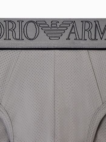 Emporio Armani Microfiber Mesh Brief Em000230 Af19057 Steel 4