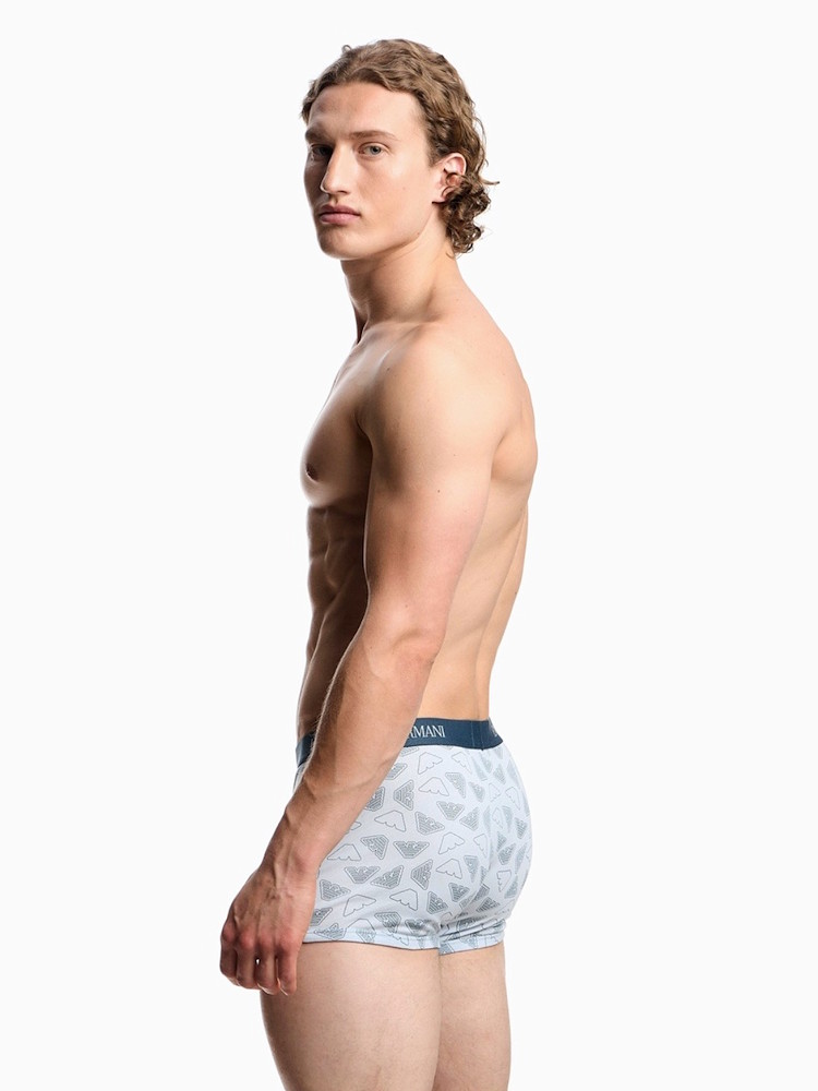 Emporio Armani Trunk 3 Pack All Over Eagle Logo Em000260 Af20671 Light Blue 5