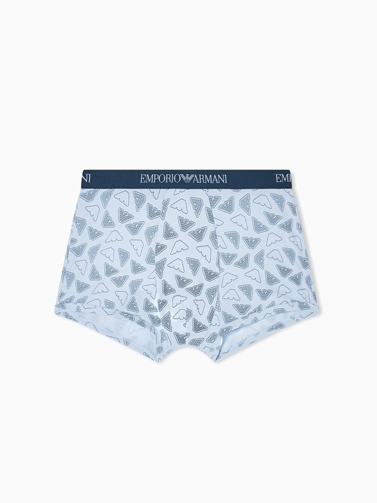 Emporio Armani Trunk 3 Pack All Over Eagle Logo Em000260 Af20671 Light Blue 6