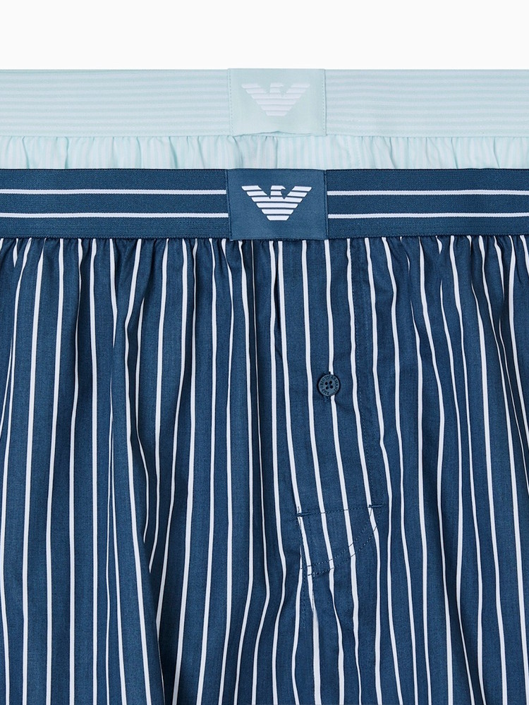 Emporio Armani Woven Boxershorts 2 Pack Em000403 Af18884 Navy Mint 1