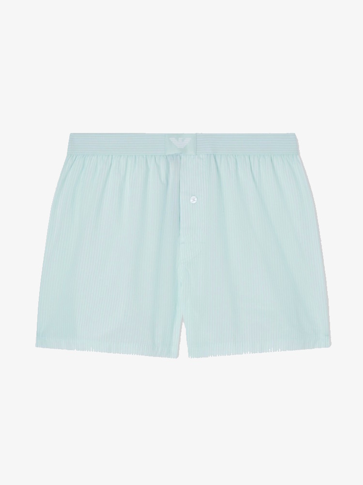 Emporio Armani Woven Boxershorts 2 Pack Em000403 Af18884 Navy Mint 3
