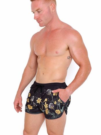 Skull Bones Dandelion Black Mesh Short Bk 3