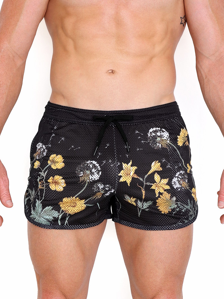 Skull Bones Dandelion Black Mesh Short Bk 4