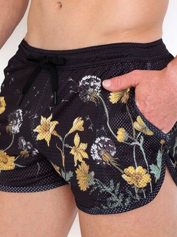 Skull Bones Dandelion Black Mesh Short Bk 5