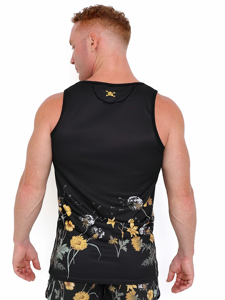 Skull Bones Dandelion Black Tank Top Bk 2