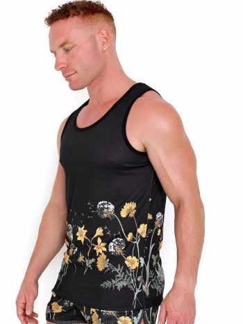 Skull Bones Dandelion Black Tank Top Bk 3