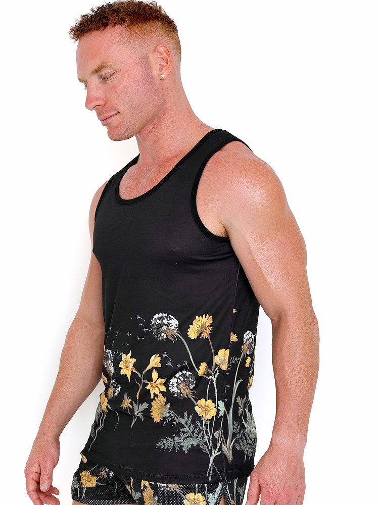 Skull Bones Dandelion Black Tank Top Bk 3